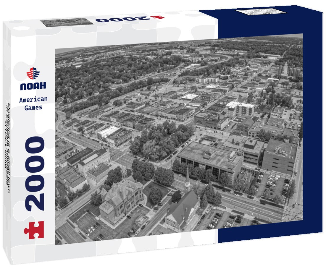 Owatonna is a small town in Southern Minnesota 2000pc PuzzleBlack and White