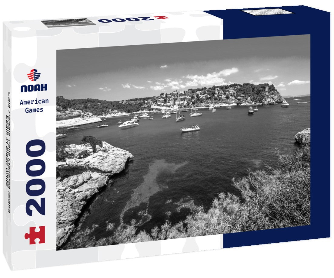 Cala Portals Vells Mallorca Island, Spain 2000pc PuzzleBlack and White