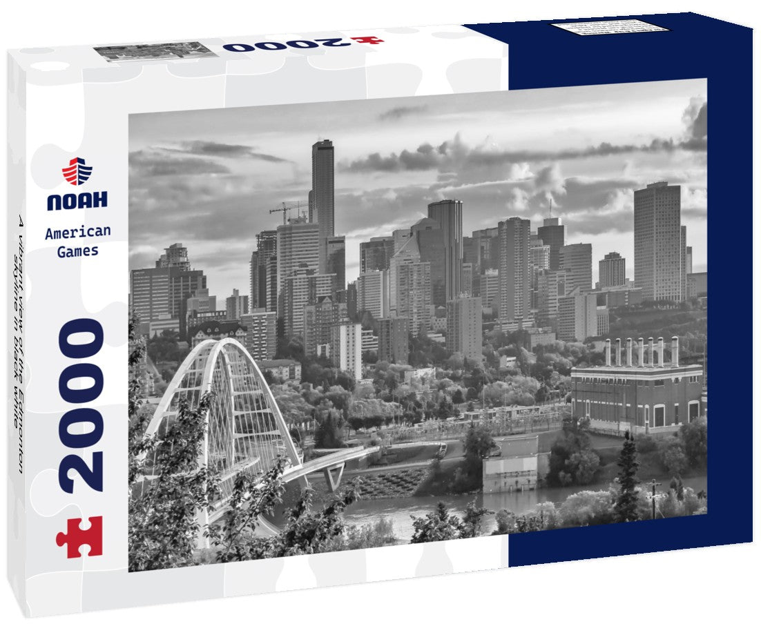 A vibrant view of the Edmonton skyline 2000pc PuzzleBlack and White
