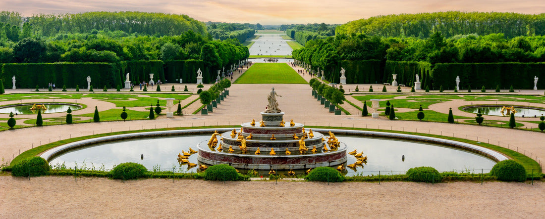 Parkland Latona Fountain and Versailles, Paris suburbs, France 2000pc Panoramic Puzzle