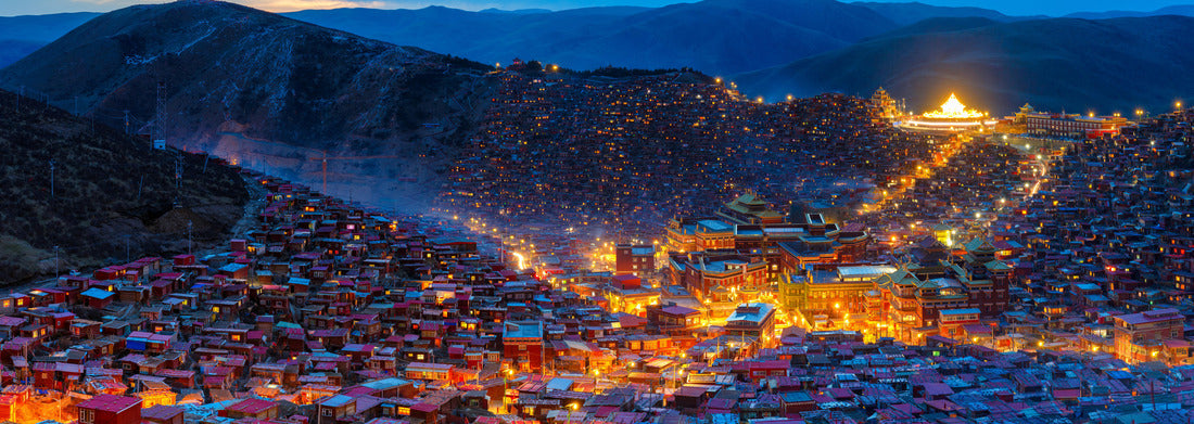 Noah Jigsaw Puzzle Larung gar (Buddhist academy) in Sichuan, China, panorama Panorama 1000 Pieces