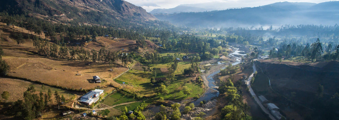 Noah Jigsaw Puzzle Aerial view of the Yaucan Valley in Cajamarca, near Lake Conga, Peru, panorama Panorama 1000 Pieces