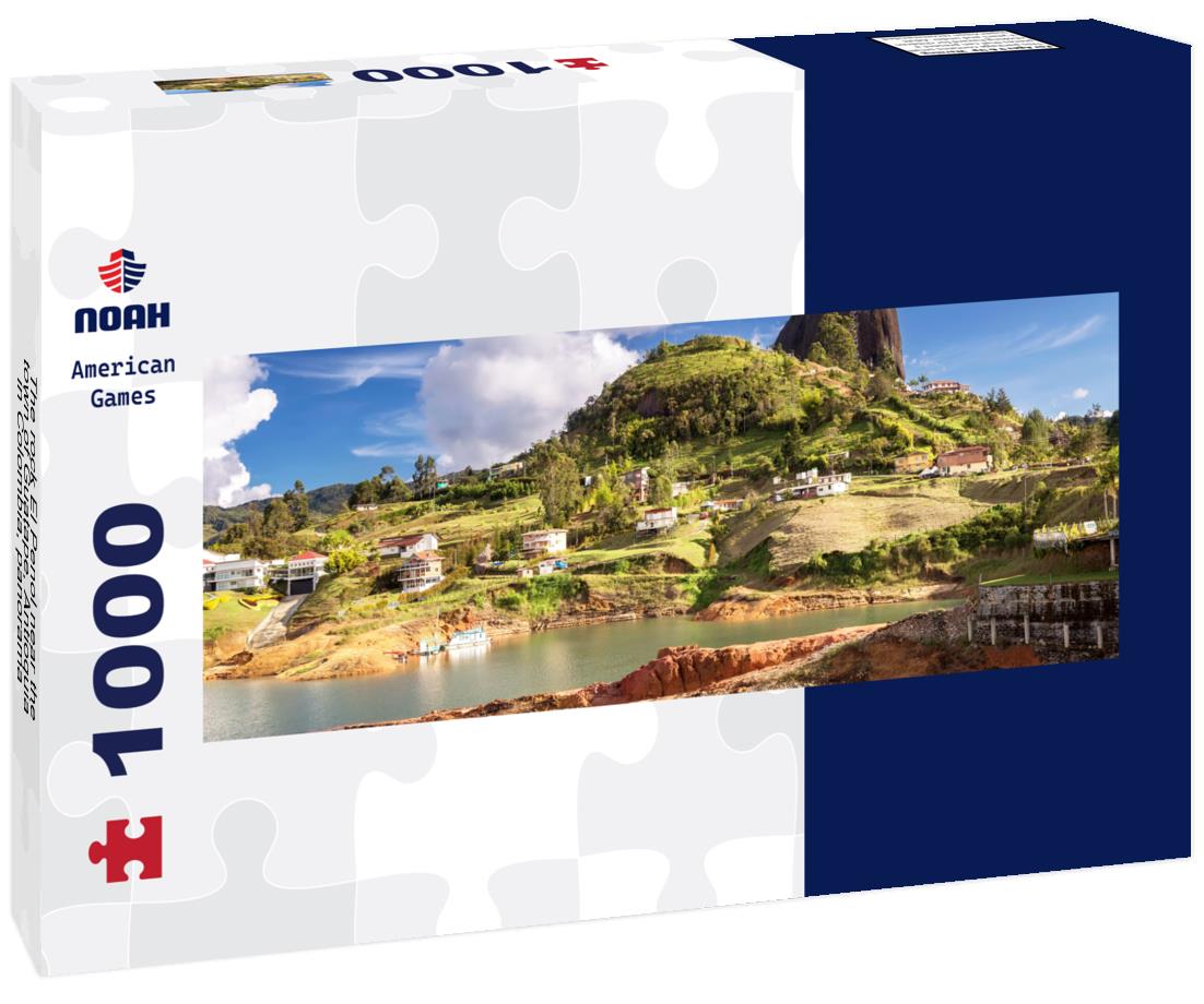 The rock El Penol near the town of Guatape, Antioquia in Colombia, 1000pc Panoramic Puzzle