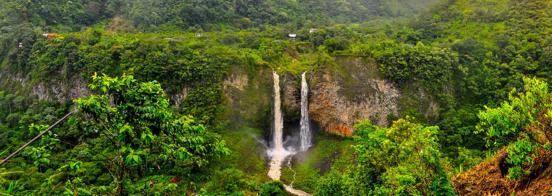 Noah Jigsaw Puzzle Waterfall Manto de la Novia in Banos de Agua Santa, Ecuador, panorama Panorama 1000 Pieces