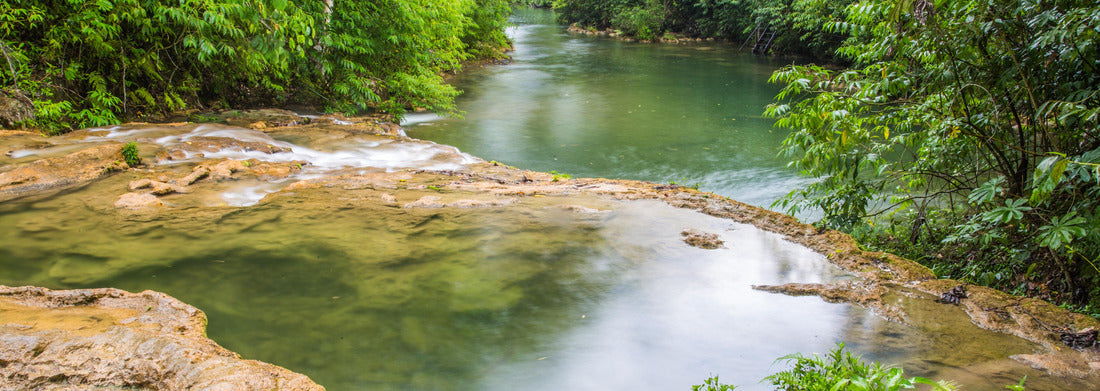 Noah Jigsaw Puzzle Waterfall at Rio do Peixe near Bonito, Mato Grosso do Sul, Brazil, panorama Panorama 1000 Pieces