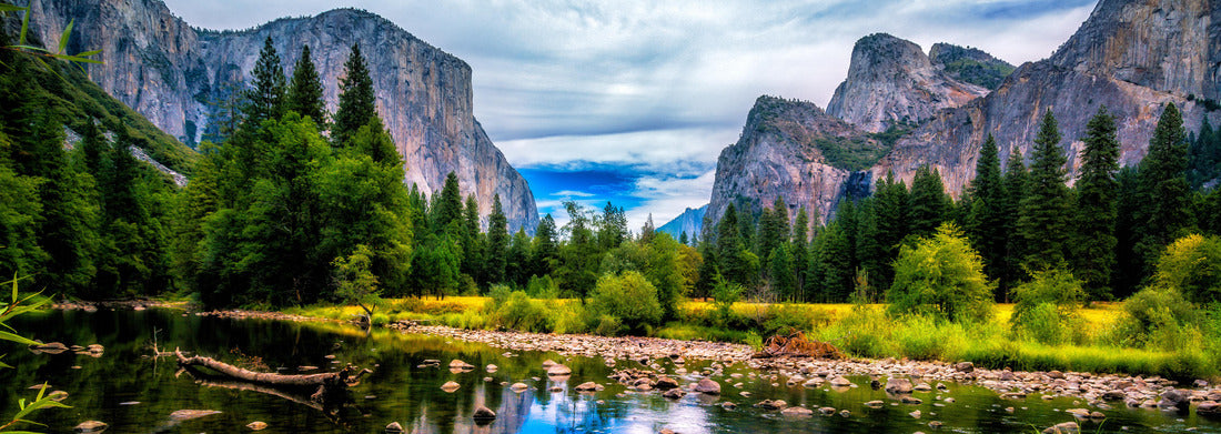 Noah Jigsaw Puzzle Yosemite Valley view with El Capitan, Cathedral Rock and The Merced River, panorama Panorama 1000 Pieces