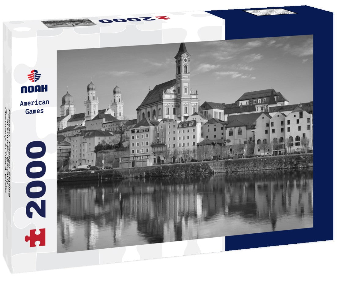 Passau. Passau Skyline at sunset, Bavaria, Germany 2000pc PuzzleBlack and White