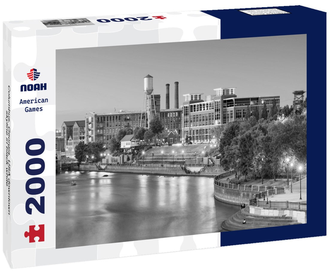 Columbus, Georgia, USA downtown skyline 2000pc PuzzleBlack and White