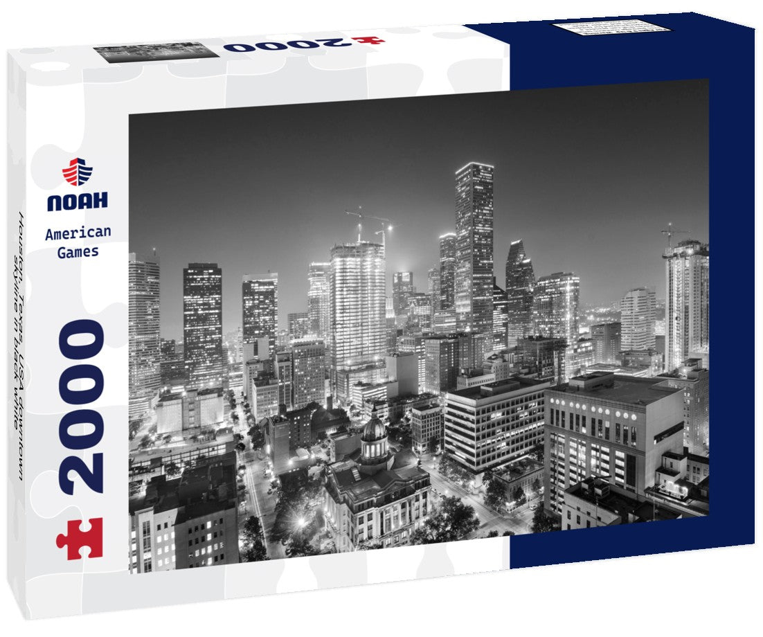 Houston, Texas, USA downtown skyline 2000pc PuzzleBlack and White