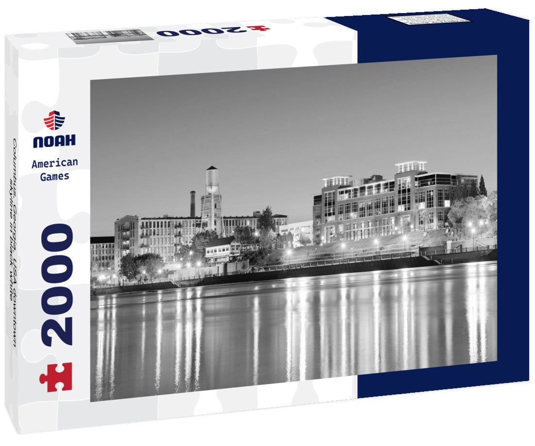 Columbus, Georgia, USA downtown skyline 2000pc PuzzleBlack and White
