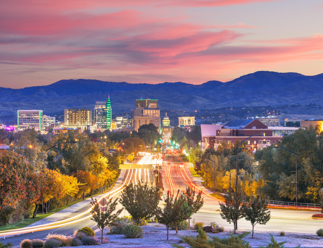 Noah Jigsaw Puzzle Boise, Idaho, USA Downtown cityscape at dusk 1000 Pieces