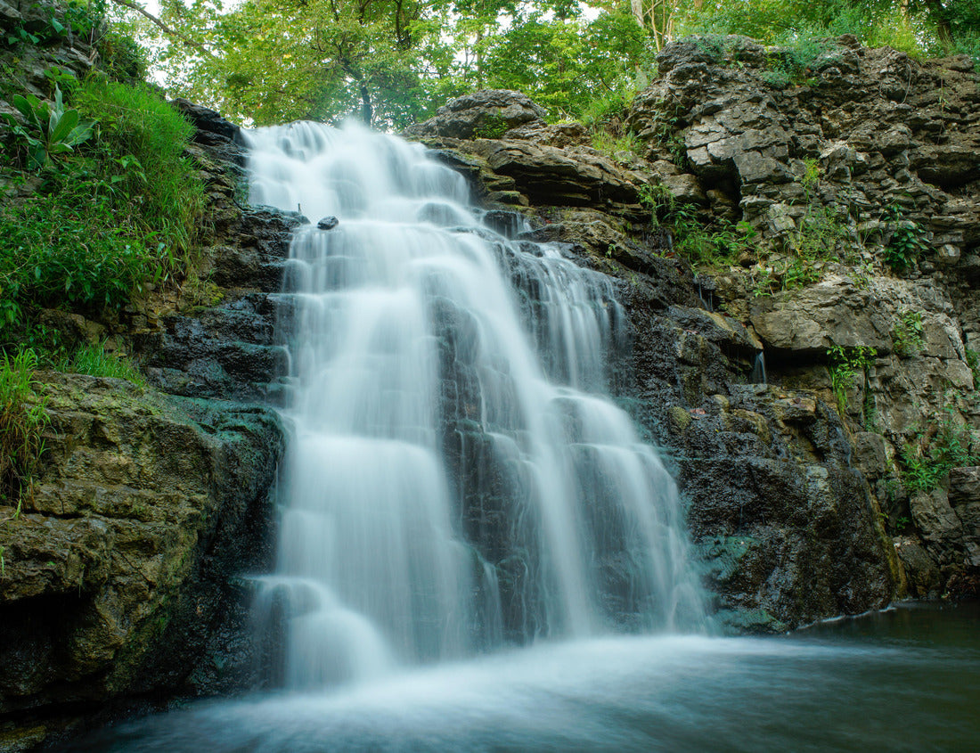 Noah Jigsaw Puzzle Waterfall at France park near Logansport Indiana located in Cass county 1000 Pieces