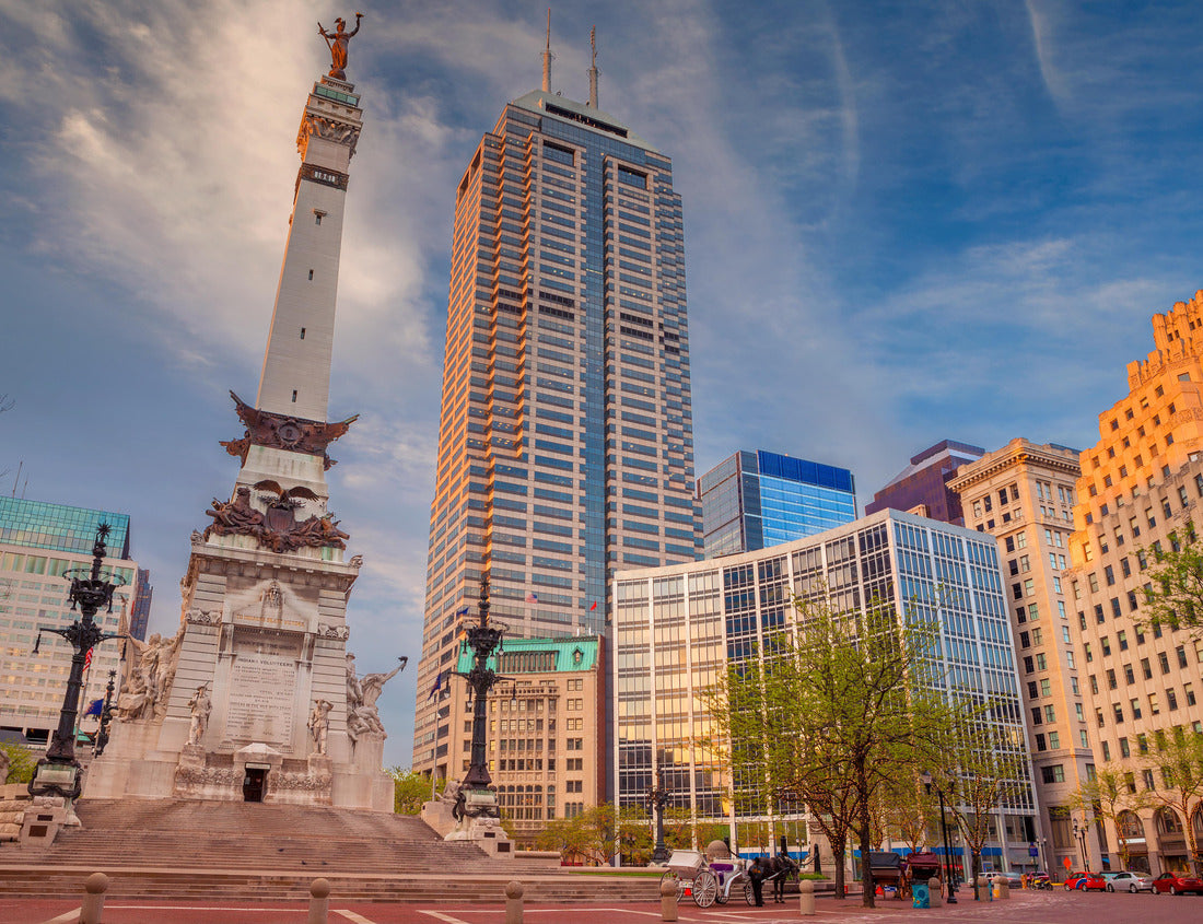 Noah Jigsaw Puzzle Indianapolis. Cityscape of downtown Indianapolis, Indiana at sunset 1000 Pieces