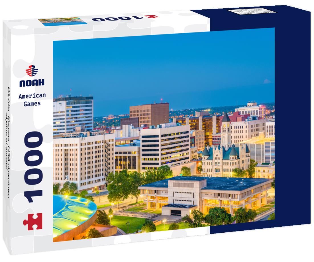 Wichita, Kansas, USA downtown skyline at sunset 1000pc Puzzle