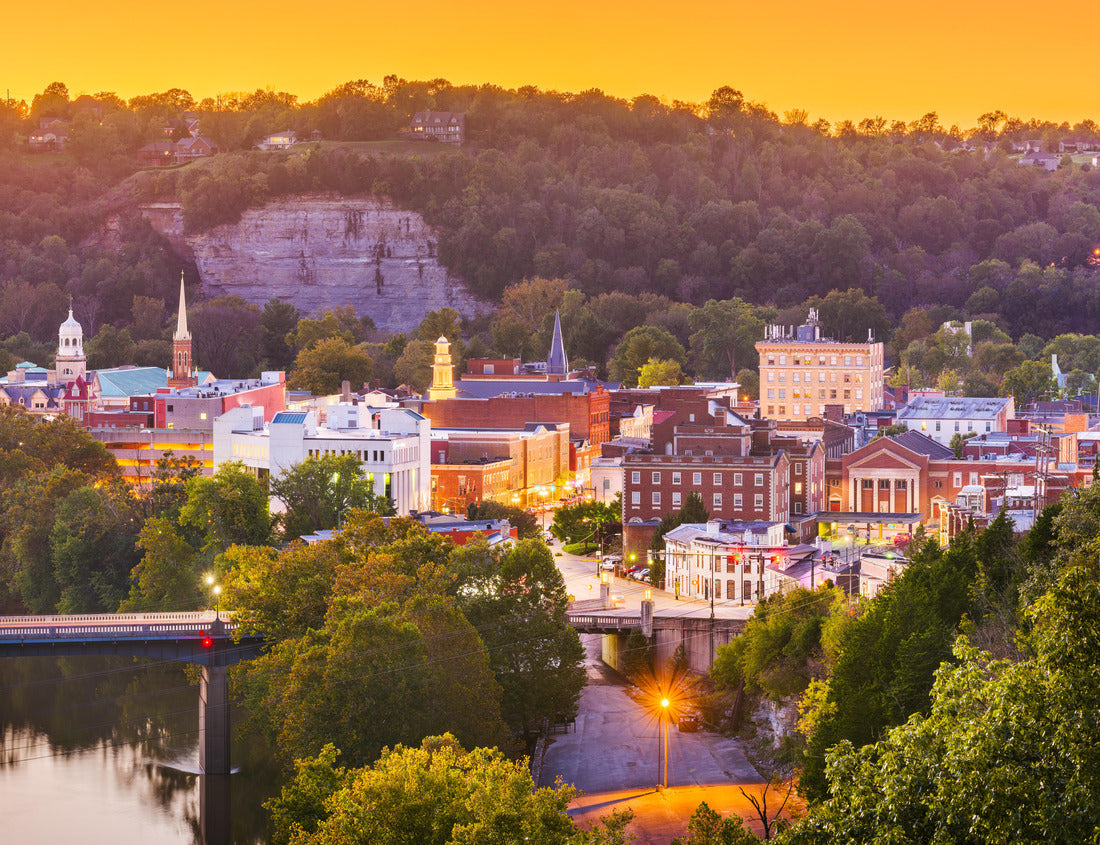 Noah Jigsaw Puzzle Frankfort, Kentucky, USA City skyline on the Kentucky River at dusk 1000 Pieces