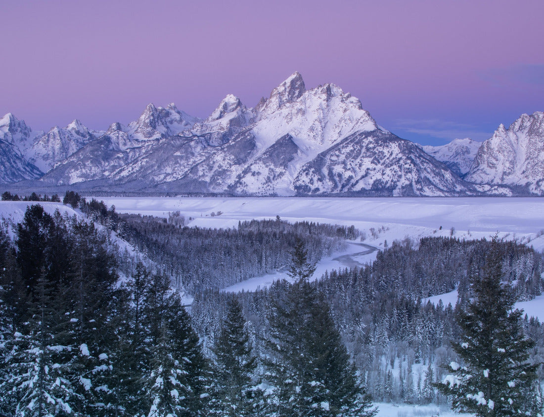 Noah Jigsaw Puzzle Winter Alpenglow at Snake River Overlook Grand Teton National Park 1000 Pieces