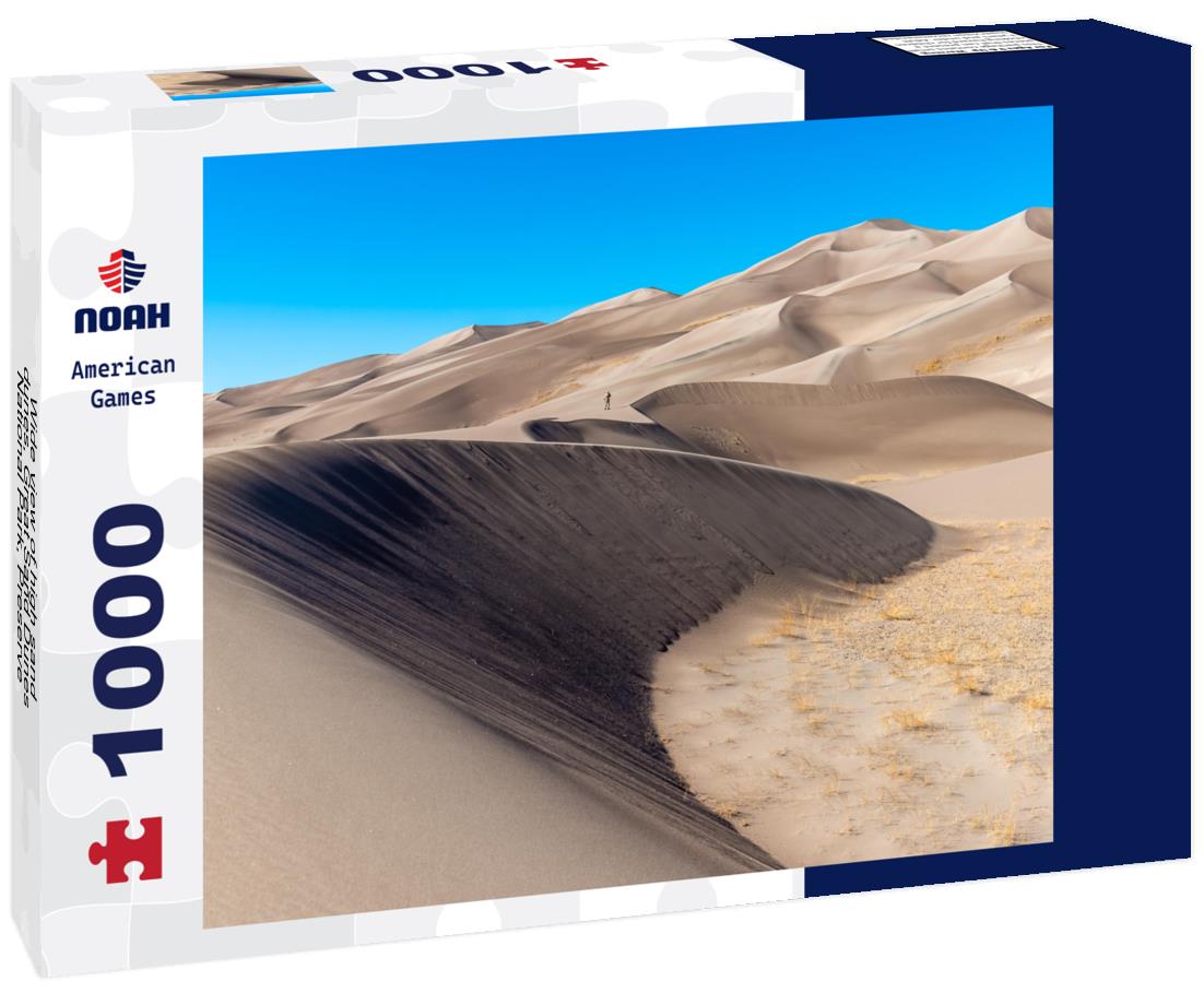 Wide view of high sand dunes, Great Sand Dunes National Park, Preserve Colorado, USA 1000pc Puzzle