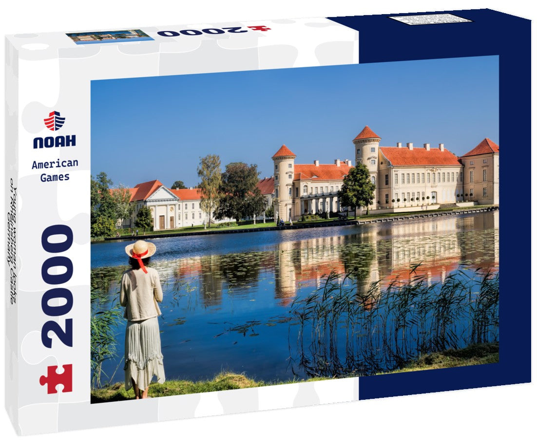 Young woman looks on Rheinsberg Castle, Germany 2000pc Puzzle