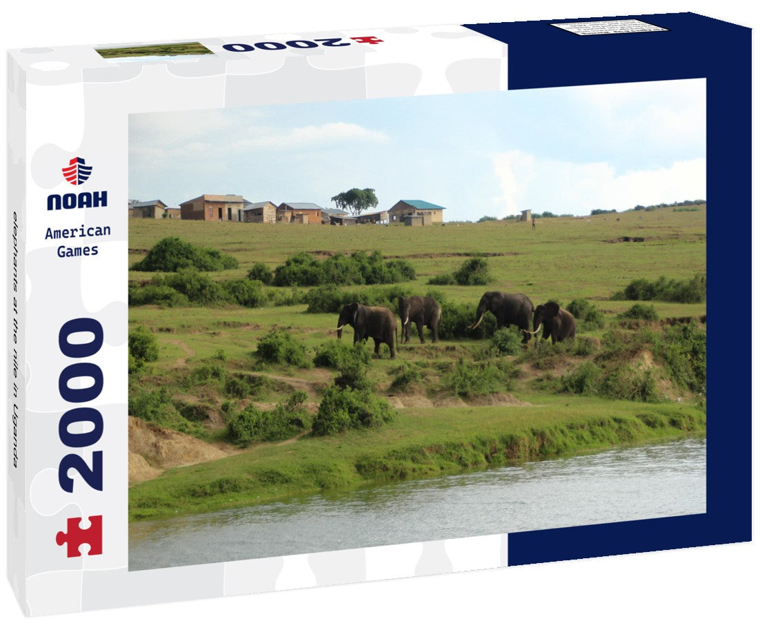 elephants at the nile in Uganda 2000pc Puzzle