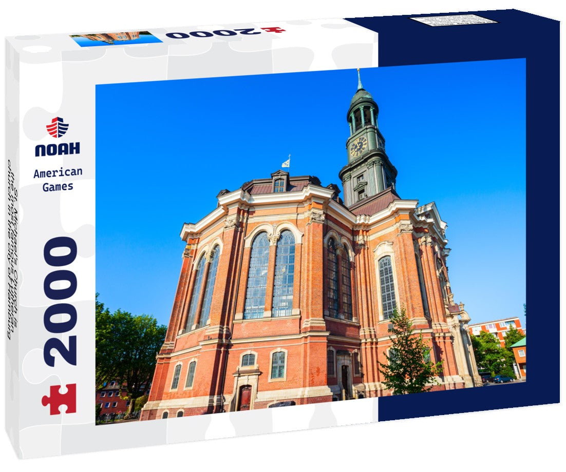St. Michael's Church is the most famous Lutheran church in the city of Hamburg, Germany 2000pc Puzzle