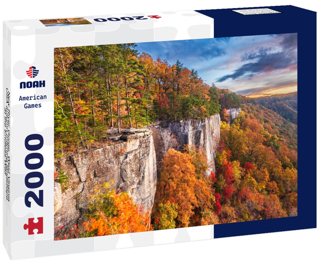 New River Gorge, West Virginia, USA autumn morning landscape at the Endless Wall 2000pc Puzzle