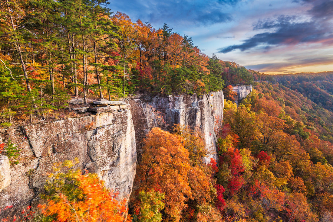New River Gorge, West Virginia, USA autumn morning landscape at the Endless Wall 2000pc Puzzle