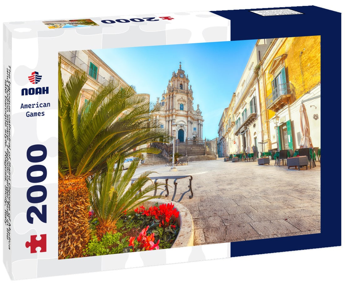 The baroque cathedral of Saint George of Modica and Duomo square. Historic center built in the late baroque style. Ragusa, Sicily, Italy 2000pc Puzzle