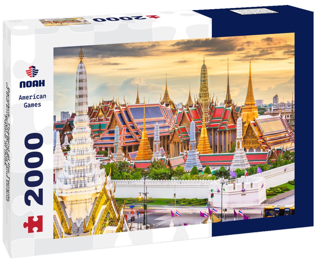 Bangkok, Thailand at the Temple of the Emerald Buddha and Grand Palace at dusk 2000pc Puzzle