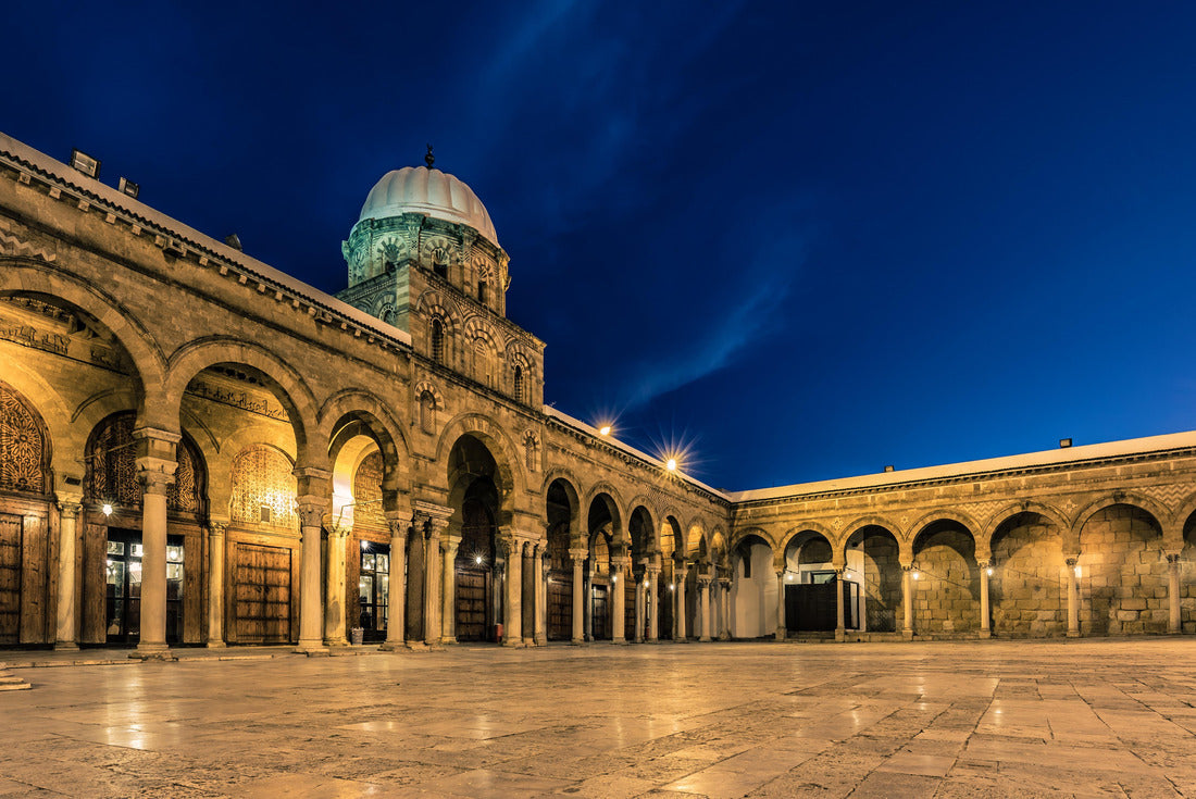 The Zaytuna Mosque in Tunisia during blue hour 2000pc Puzzle