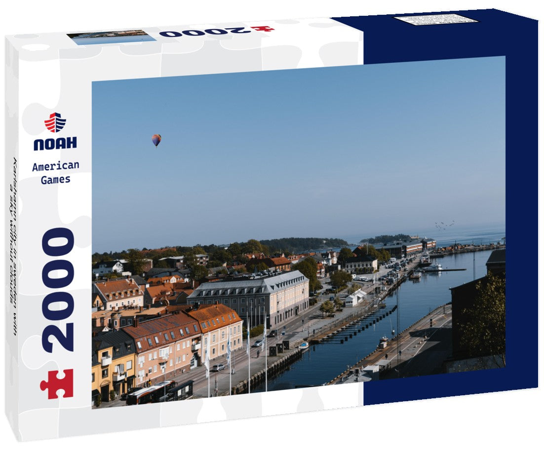 Karlshamn city in sweden with a sky without clouds 2000pc Puzzle