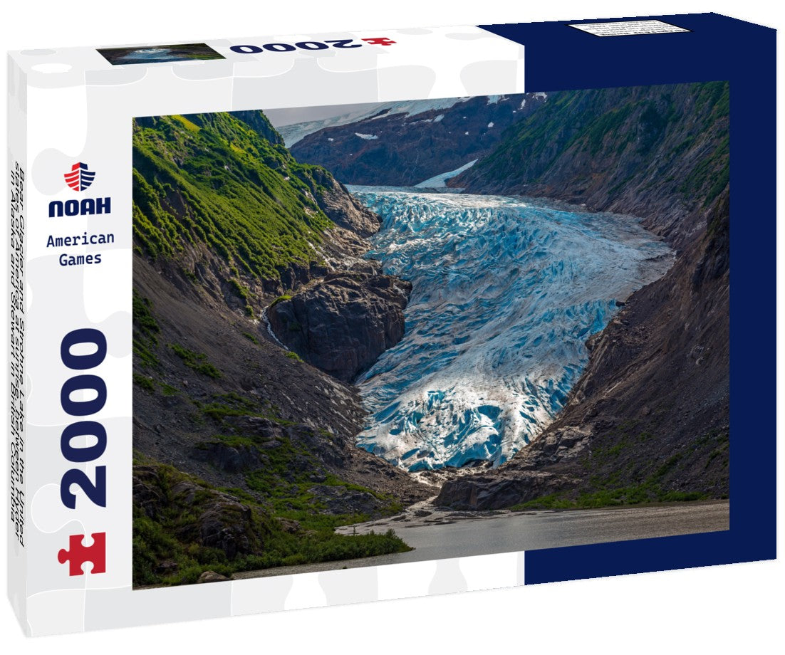 Bear Glacier and Strohne Lake in the United states of America at sunrise, between Hyder in Alaska and Stewart in British Columbia, Canada, Kenai fjords national park 2000pc Puzzle