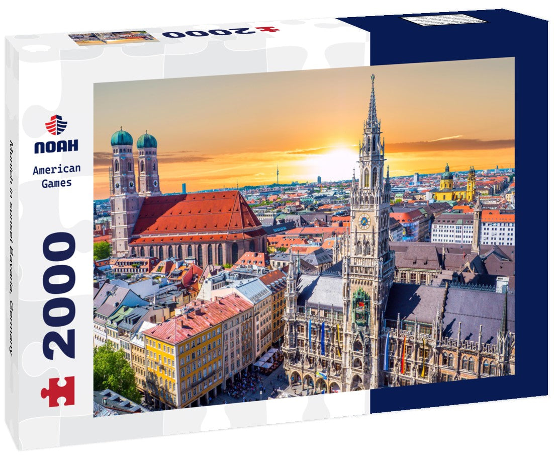 Munich in sunset Bavaria, Germany 2000pc Puzzle