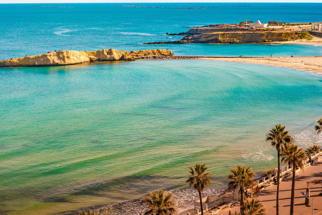 the Mediterranean Sea. Monastir. Tunisia. the city and coast opens from the Ribat lookout tower 2000pc Puzzle