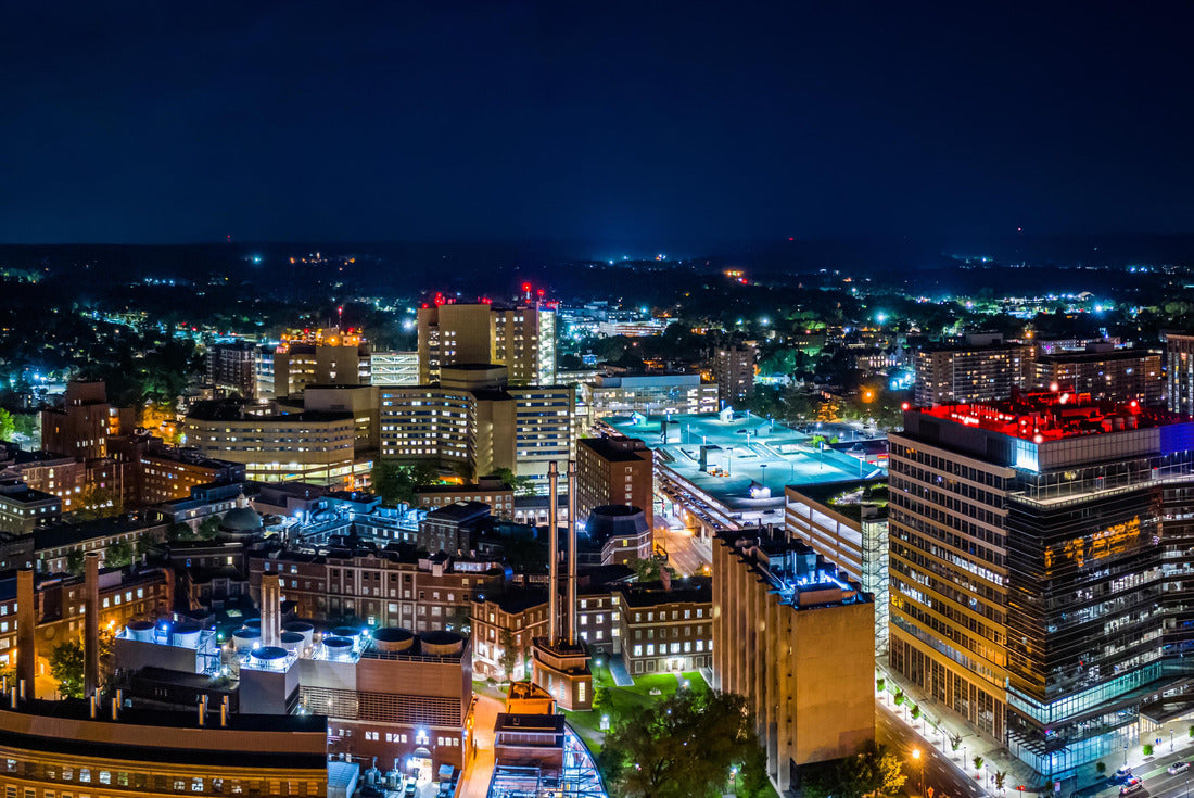 New Haven, Connecticut by night. New Haven is the second-largest city in Connecticut after Bridgeport 2000pc Puzzle