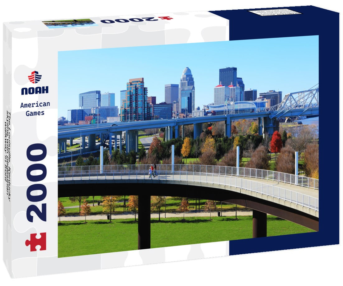 The Louisville, Kentucky skyline with pedestrian walkway in front 2000pc Puzzle
