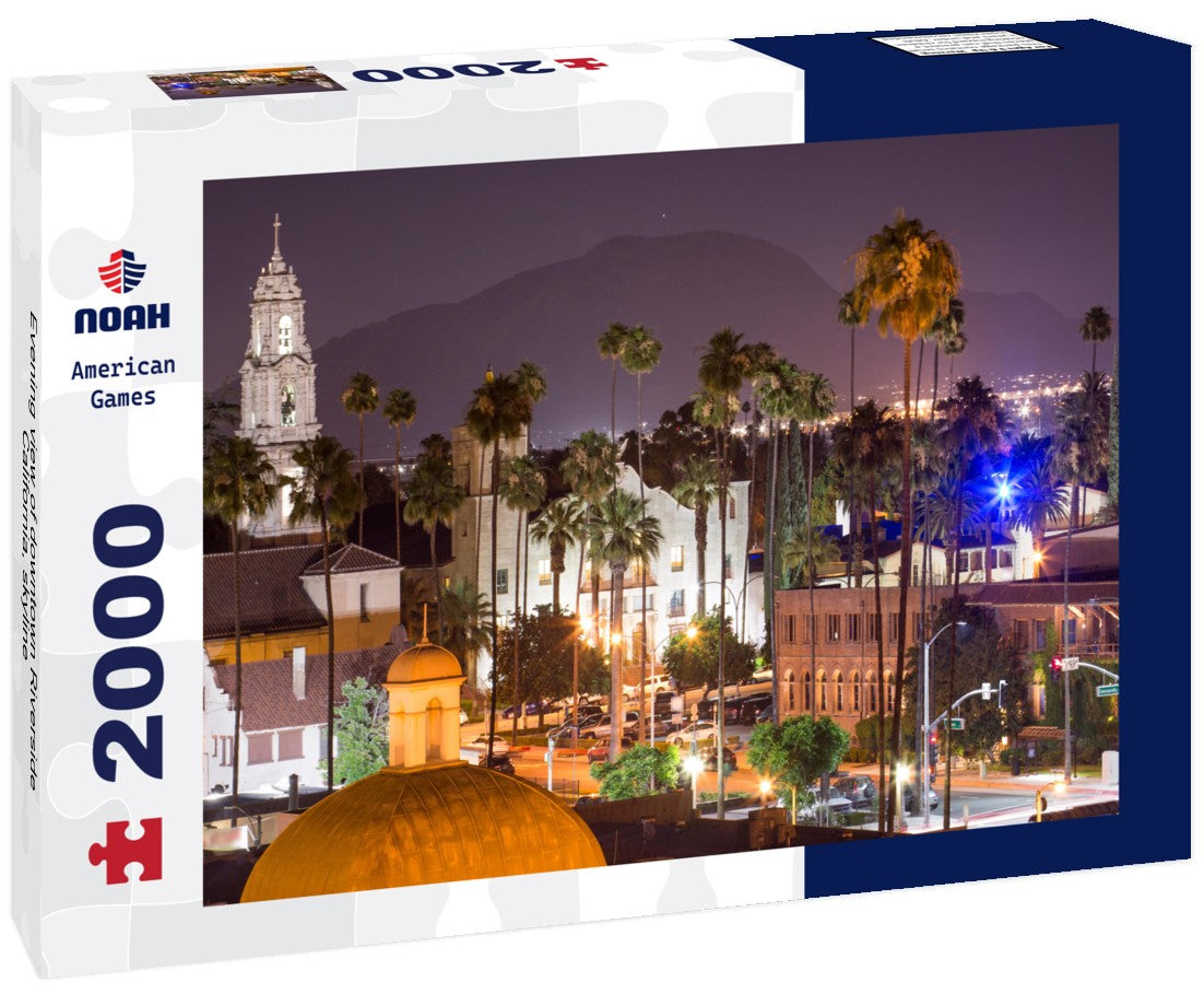 Evening view of downtown Riverside, California, skyline 2000pc Puzzle