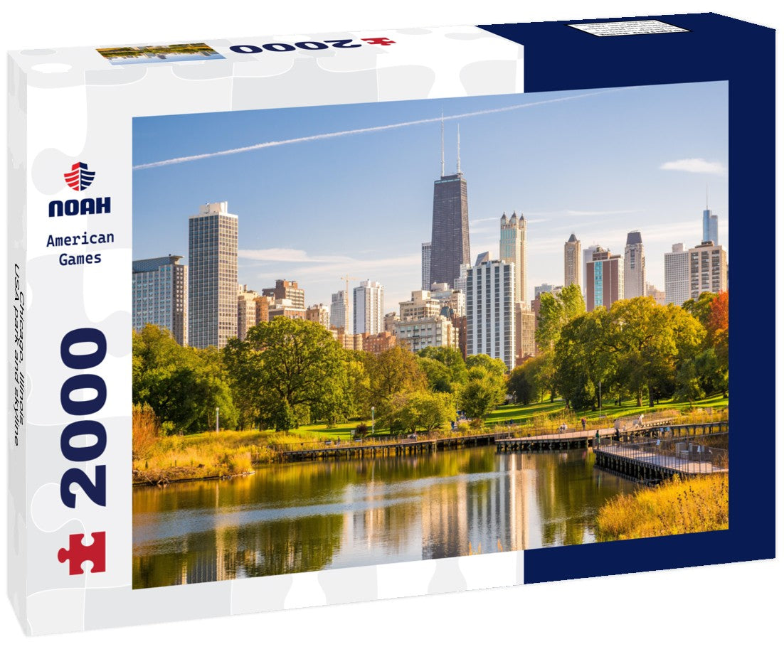 Chicago, Illinois, USA park and skyline 2000pc Puzzle