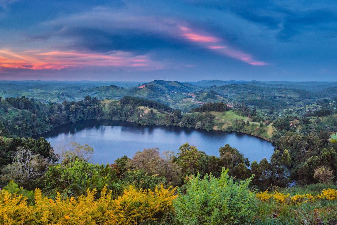 the lake from the world's top in the crater lake in Uganda near Kibale 2000pc Puzzle