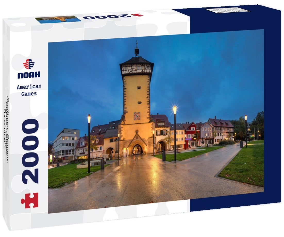 Reutlingen, Germany. Historic Tubinger Tor at dusk 2000pc Puzzle