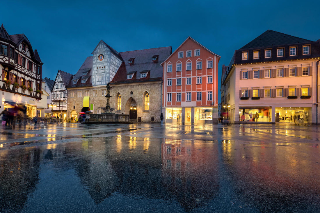 Reutlingen, Germany. Marktplatz - main square of old town at dusk 2000pc Puzzle