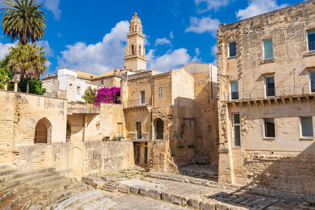 Italy, Puglia, Lecce, Lecce. Bell tower, Duomo dell'Assunta, cathedral, seen from a Roman theater 2000pc Puzzle