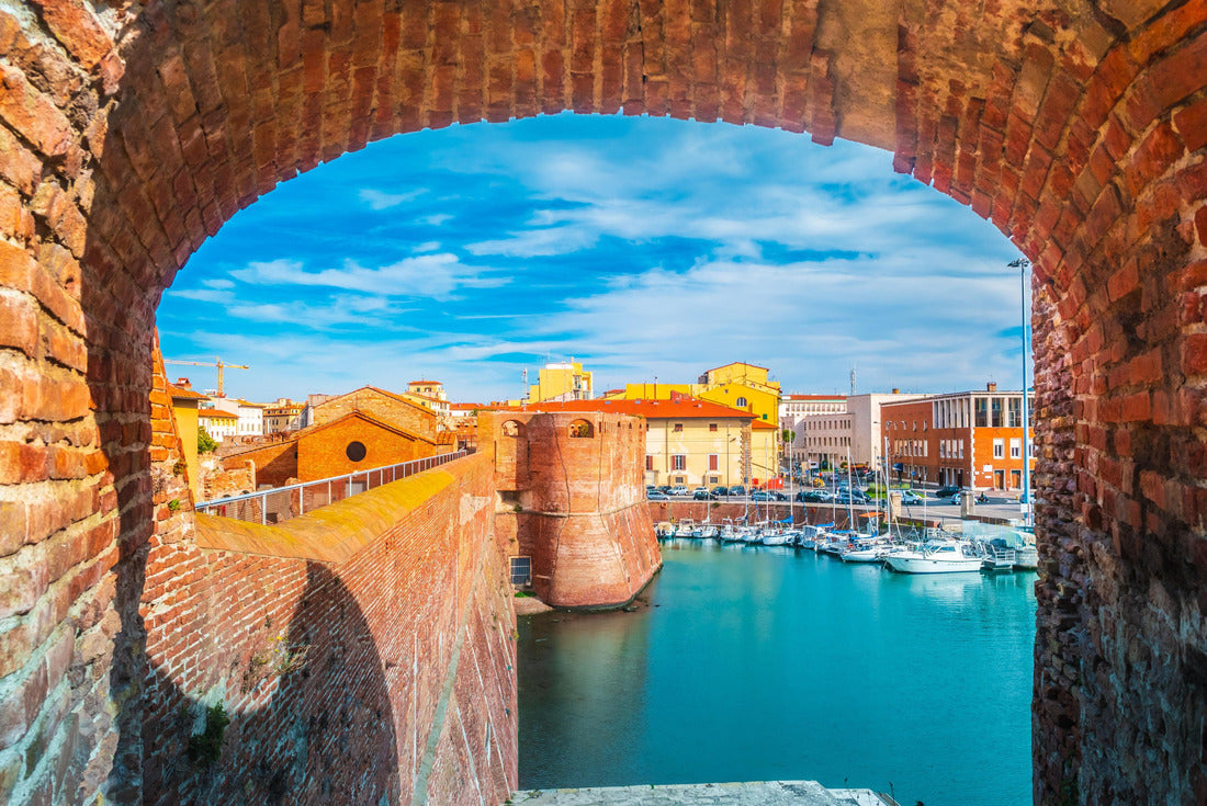 the landmark Fortezza Vecchia, an old fortress with a tower located in Livorno, a port city on the Ligurian Sea in Tuscany, Italy 2000pc Puzzle