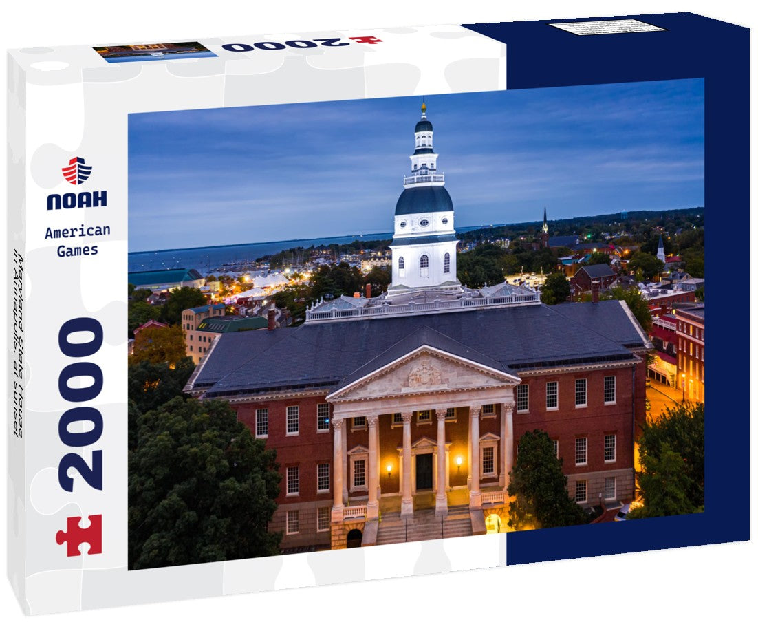 Maryland State House, in Annapolis, at sunset 2000pc Puzzle
