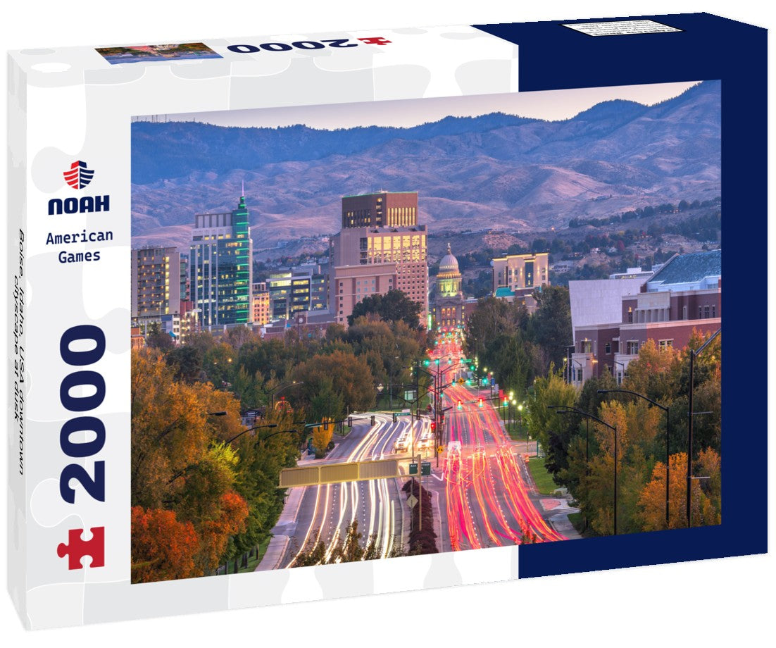 Boise, Idaho, USA downtown cityscape at dusk 2000pc Puzzle