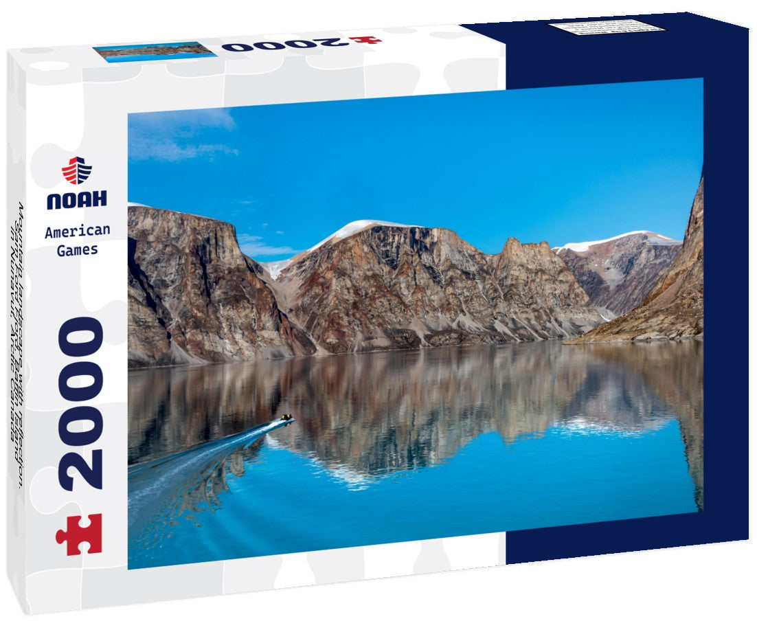 Mountain landscape with reflection. Sam Ford Fjord, Baffin Island in Nunavut, Arctic Canada 2000pc Puzzle