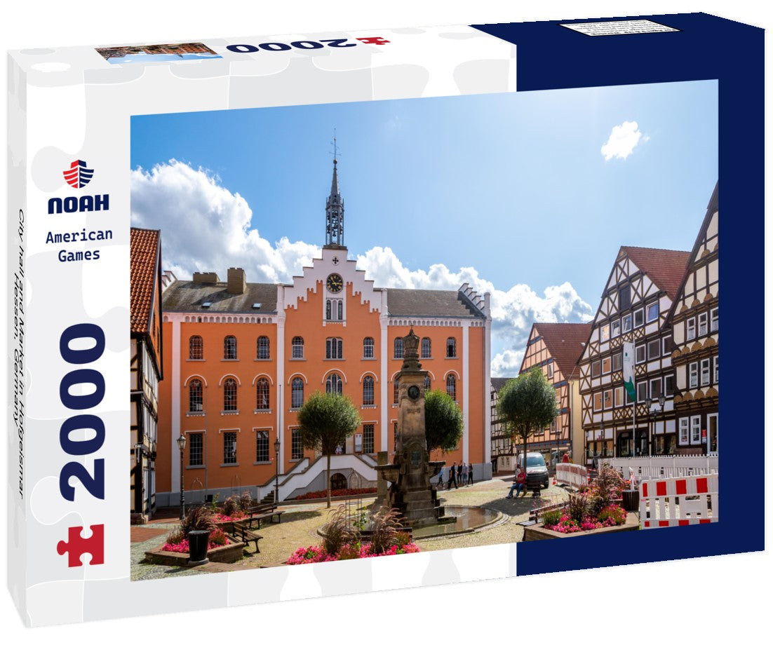 City hall and Market in Hofgeismar, Hessen, Germany 2000pc Puzzle