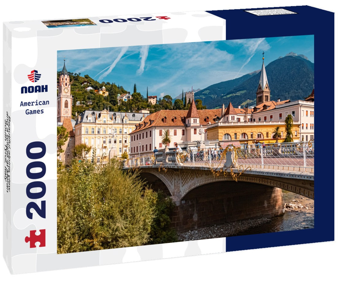 Beautiful alpine view and a bridge at Meran, South Tyrol, Italy 2000pc Puzzle