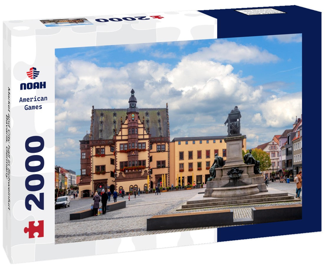 Market and City hall in Schweinfurt, Bavaria, Germany 2000pc Puzzle