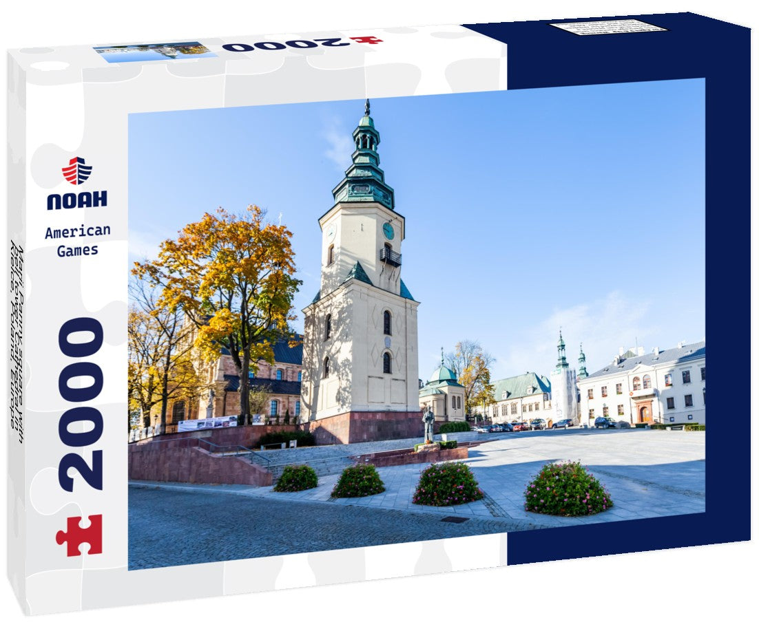 Marii Panny square with bell tower Cathedral in Kielce, Poland, Europe 2000pc Puzzle