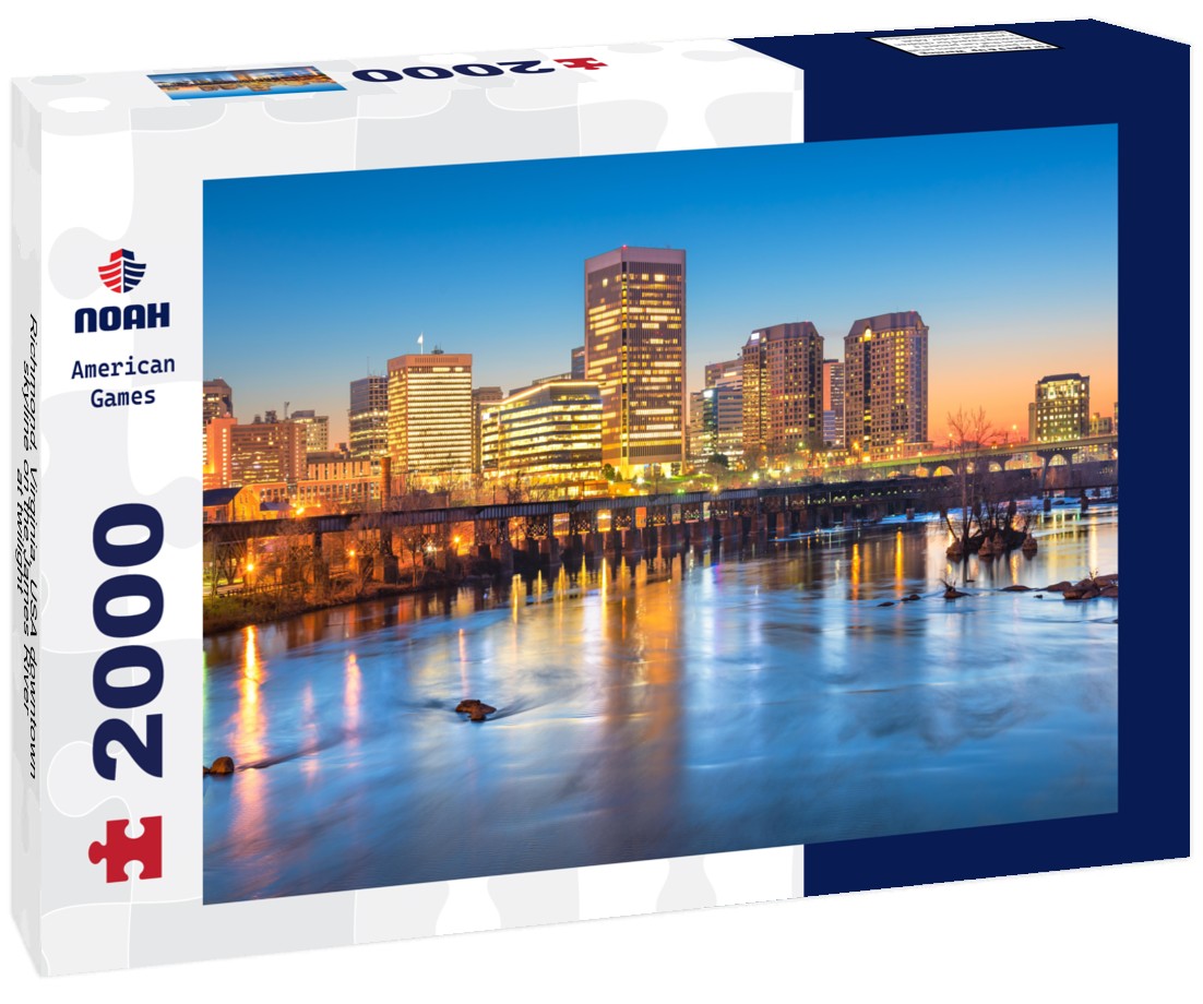 Richmond, Virginia, USA downtown skyline on the James River at twilight 2000pc Puzzle